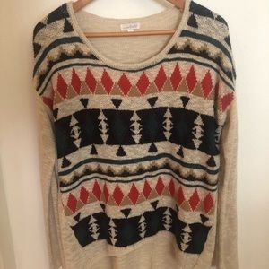 Bold print sweater